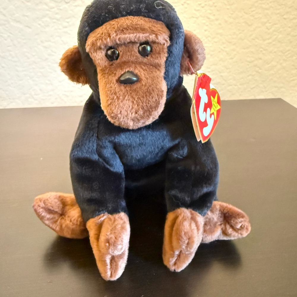 Ty Beanie Babies Brown and Black Monkey - Congo